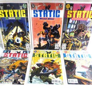 COM1 - 6x STATIC COMIC Books 2 3 4 5 6 7 Origin Road Kill FIRE Riot BLOW UP War